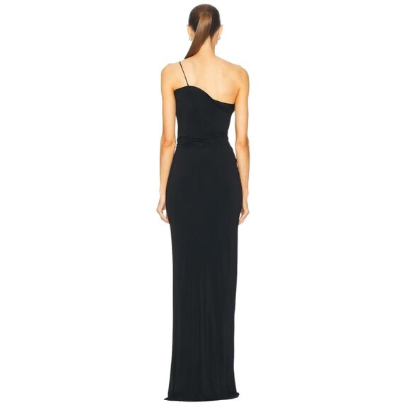 Christopher Esber Wave Coil Dress in Black 2 New Womens Maxi Gown - Picture 4 of 16
